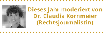 Dieses Jahr moderiert von Claudia Kornmeier Dieses Jahr moderiert von Claudia Kornmeier
